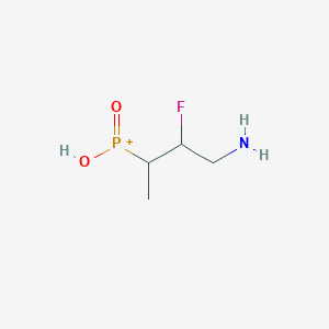 molecular formula C4H10FNO2P+ B8453812 (3-Amino-2-fluoro-1-methylpropyl)phosphinic Acid 