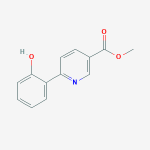 molecular formula C13H11NO3 B8453819 Methyl 6-(2-hydroxyphenyl)nicotinate 