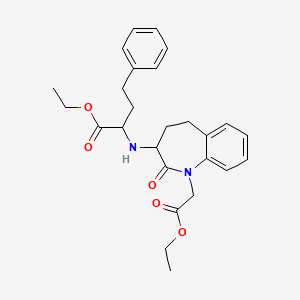 molecular formula C26H32N2O5 B8453828 (S)-Ethyl 2-(((S)-1-(2-ethoxy-2-oxoethyl)-2-oxo-2,3,4,5-tetrahydro-1H-benzo[b]azepin-3-yl)amino)-4-phenylbutanoate 