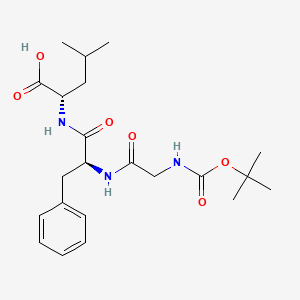 molecular formula C22H33N3O6 B8453836 N-(tert-Butoxycarbonyl)glycyl-L-phenylalanyl-L-leucine CAS No. 66328-74-3
