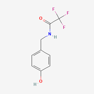 molecular formula C9H8F3NO2 B8453848 Acetamide, 2,2,2-trifluoro-N-[(4-hydroxyphenyl)methyl]- 