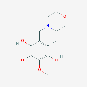 molecular formula C14H21NO5 B8453883 2,3-Dimethoxy-5-methyl-6-[(morpholin-4-yl)methyl]benzene-1,4-diol CAS No. 89048-26-0