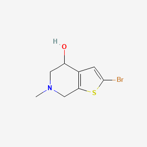 molecular formula C8H10BrNOS B8453899 2-Bromo-6-methyl-4,5,6,7-tetrahydrothieno[2,3-c]pyridin-4-ol 
