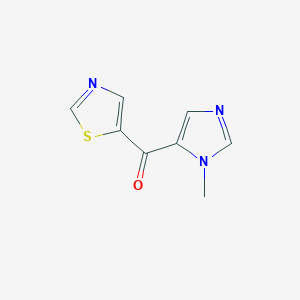 molecular formula C8H7N3OS B8453916 (1-Methyl-1H-imidazol-5-yl)(thiazol-5-yl)methanone 
