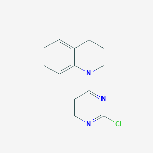 molecular formula C13H12ClN3 B8453928 2-Chloro-4-(1,2,3,4-tetrahydroquinolin-1-yl)pyrimidine 