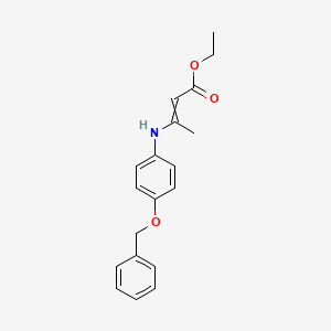 molecular formula C19H21NO3 B8453940 Ethyl 3-[4-(benzyloxy)anilino]but-2-enoate CAS No. 408336-89-0