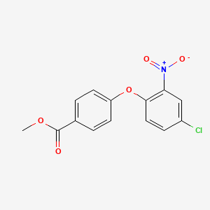 molecular formula C14H10ClNO5 B8453963 Methyl 4-(4-chloro-2-nitrophenoxy)benzoate 