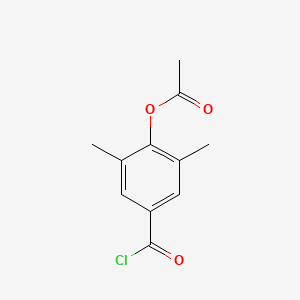 molecular formula C11H11ClO3 B8453981 Acetic acid 4-chlorocarbonyl-2,6-dimethyl-phenyl ester 