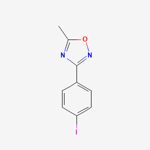 molecular formula C9H7IN2O B8454010 3-(4-Iodophenyl)-5-methyl-1,2,4-oxadiazole 