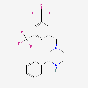 molecular formula C19H18F6N2 B8454022 1-{[3,5-Bis(trifluoromethyl)phenyl]methyl}-3-phenylpiperazine CAS No. 185110-03-6