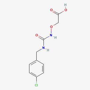 molecular formula C10H11ClN2O4 B8454030 2-((3-(4-Chlorobenzyl)ureido)oxy)acetic acid 