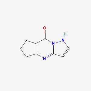 molecular formula C9H9N3O B8454036 6,7-Dihydro-5H-1,4,8a-triaza-s-indacen-8-ol 