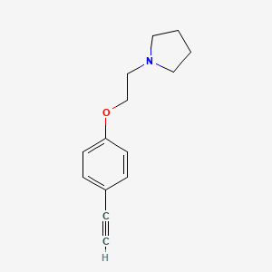 molecular formula C14H17NO B8454037 1-[2-(4-Ethynyl-phenoxy)-ethyl]-pyrrolidine 