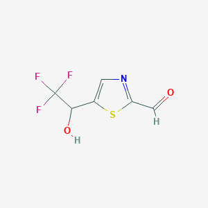 2-Thiazolecarboxaldehyde, 5-(2,2,2-trifluoro-1-hydroxyethyl)-