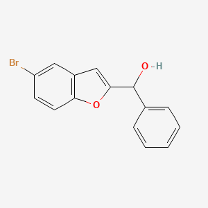 molecular formula C15H11BrO2 B8454074 5-Bromo-alpha-phenyl-2-benzofuranmethanol CAS No. 82158-29-0