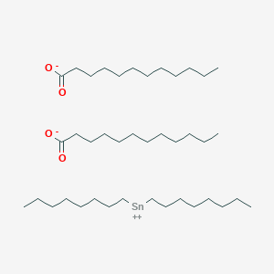 molecular formula C40H80O4Sn B8454081 Dioctyldi(lauroyloxy)tin 