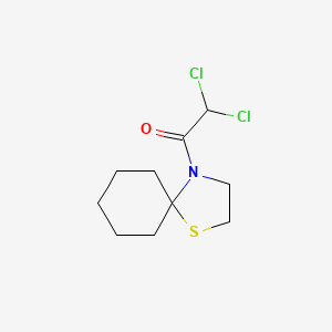 molecular formula C10H15Cl2NOS B8454091 2,2-Dichloro-1-(1-thia-4-azaspiro[4.5]decan-4-yl)ethan-1-one CAS No. 71526-13-1