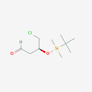 molecular formula C10H21ClO2Si B8454111 (S)-3-(tert-Butyldimethylsilyloxy)-4-chlorobutanal 