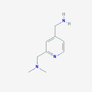 molecular formula C9H15N3 B8454129 4-Aminomethyl-2-(dimethylamino)methylpyridine 