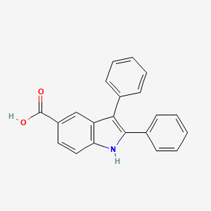 molecular formula C21H15NO2 B8454165 2,3-diphenyl-1H-indole-5-carboxylic Acid CAS No. 36729-28-9