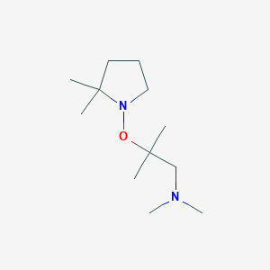 molecular formula C12H26N2O B084542 Pyrrolidine, 1-[2-(dimethylamino)-1,1-dimethylethoxy]-2,2-dimethyl- CAS No. 14123-51-4