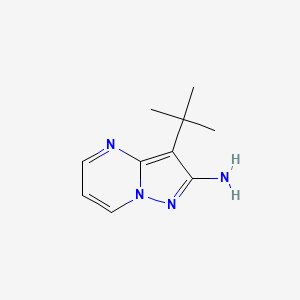 molecular formula C10H14N4 B8454212 3-Tert-butylpyrazolo[1,5-a]pyrimidin-2-amine 