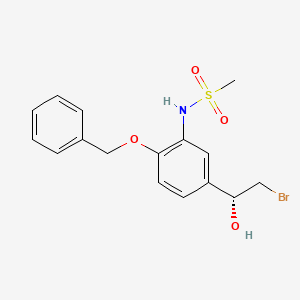 N-{2-(benzyloxy)-5-[(1R)-2-bromo-1-hydroxyethyl]phenyl}methane sulfonamide