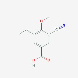 molecular formula C11H11NO3 B8454295 3-Cyano-5-ethyl-4-methoxybenzoic acid 