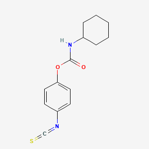 molecular formula C14H16N2O2S B8454309 4-Isothiocyanatophenyl cyclohexylcarbamate CAS No. 62097-96-5