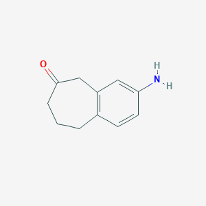 molecular formula C11H13NO B8454320 3-amino-6,7,8,9-tetrahydro-5H-benzocyclohepten-6-one 