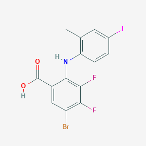 molecular formula C14H9BrF2INO2 B8454332 5-Bromo-3,4-difluoro-2-(4-iodo-2-methyl-phenylamino)-benzoic acid CAS No. 212628-46-1