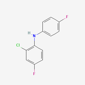 molecular formula C12H8ClF2N B8454343 2-Chloro-4-fluoro-N-(4-fluorophenyl)aniline 