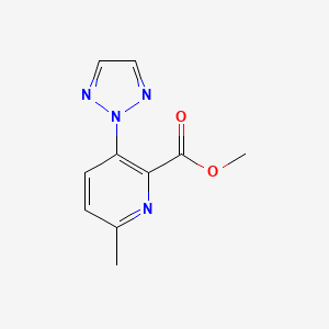 molecular formula C10H10N4O2 B8454383 methyl 6-methyl-3-(2H-1,2,3-triazol-2-yl)-2-pyridinecarboxylate 