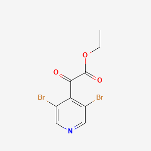molecular formula C9H7Br2NO3 B8454415 Ethyl 2-(3,5-dibromopyridin-4-yl)-2-oxoacetate 