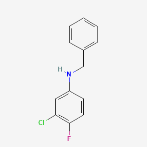 molecular formula C13H11ClFN B8454421 N-benzyl-3-chloro 4-fluoroaniline 