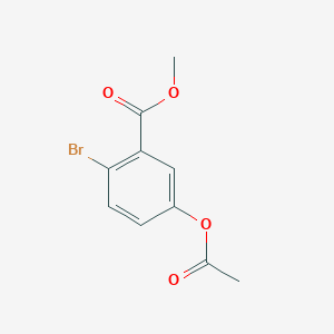 molecular formula C10H9BrO4 B8454426 Methyl 5-acetoxy-2-bromobenzoate 