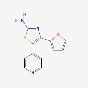 molecular formula C12H9N3OS B8454432 2-Amino-4-(2-furyl)-5-(4-pyridyl)thiazole 