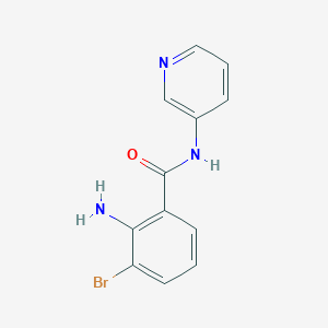 molecular formula C12H10BrN3O B8454511 2-amino-3-bromo-N-(pyridin-3-yl)benzamide 