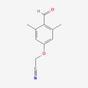 molecular formula C11H11NO2 B8454559 (4-Formyl-3,5-dimethyl-phenoxy)-acetonitrile 