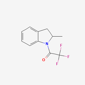 molecular formula C11H10F3NO B8454569 1-(Trifluoroacetyl)-2-methyl-2,3-dihydro-1H-indole 