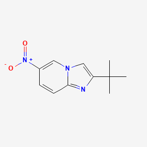 molecular formula C11H13N3O2 B8454588 2-tert-butyl-6-nitroimidazo[1,2-a]pyridine 