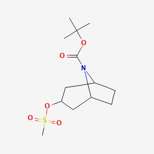 molecular formula C13H23NO5S B8454590 Tert-butyl 3-(methanesulfonyloxy)-8-azabicyclo[3.2.1]octane-8-carboxylate 