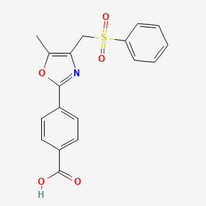 4-{5-Methyl-4-[(phenylsulfonyl)methyl]-1,3-oxazol-2-yl}benzoic Acid