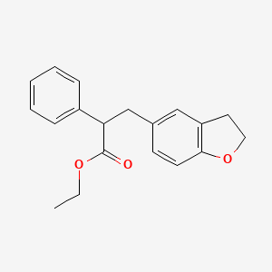 Ethyl 3-(2,3-dihydrobenzofuran-5-yl)-2-phenylpropionate
