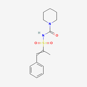 N-(1-Phenylprop-1-ene-2-sulfonyl)piperidine-1-carboxamide