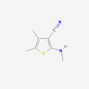 molecular formula C8H10N2S B8454684 4,5-Dimethyl-2-(methylamino)thiophene-3-carbonitrile 