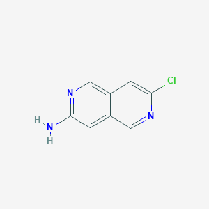molecular formula C8H6ClN3 B8454731 7-Chloro-2,6-naphthyridin-3-amine 