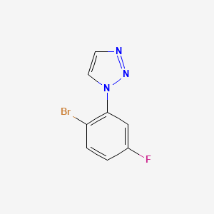 molecular formula C8H5BrFN3 B8454740 1-(2-Bromo-5-fluorophenyl)-1H-1,2,3-triazole 