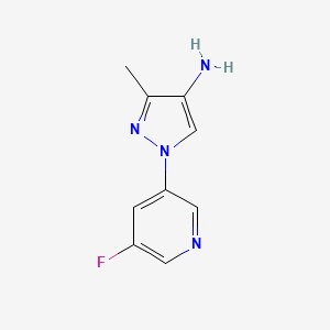 molecular formula C9H9FN4 B8454759 1-(5-fluoropyridin-3-yl)-3-methyl-1H-pyrazol-4-amine 