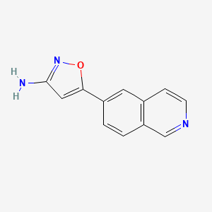 molecular formula C12H9N3O B8454760 5-(Isoquinolin-6-yl)isoxazol-3-amine 